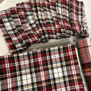 Pottery Barn table linen tartan set